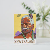 Nieuw-Zeeland Vintage Travel Poster teruggezet Briefkaart (Staand voorkant)
