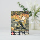 Nieuw-Zeeland Vist Briefkaart (Staand voorkant)