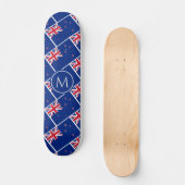 NIEUW ZEELAND Vlag Aotearoa Aangepaste MONOGRAM Persoonlijk Skateboard (Voorkant)