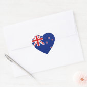 Nieuw-Zeeland Vlag Hart Sticker (Envelop)
