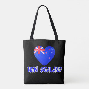Nieuw-Zeeland Vlag Heart Modern Tote Bag