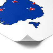 nieuw - zeeland vlag - kaartsymbool poster (Hoek)