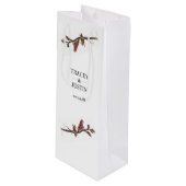 Nieuw-Zeeland Vlas Bloem Wijn Fles Gift Bag Cadeautas (Voorkant Gekanteld)