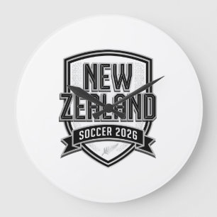 Nieuw-Zeeland Voetbal 2026 Voetbal Vet Land Typogr Grote Klok