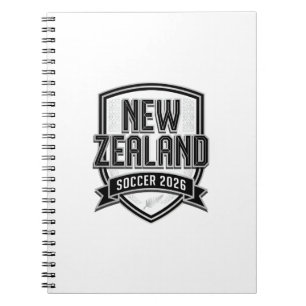 Nieuw-Zeeland Voetbal 2026 Voetbal Vet Land Typogr Notitieboek