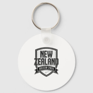 Nieuw-Zeeland Voetbal 2026 Voetbal Vet Land Typogr Sleutelhanger
