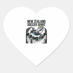 Nieuw-Zeeland Voetbal Geest Skelet Aanvaller Natie Hart Sticker