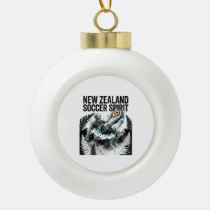 Nieuw-Zeeland Voetbal Geest Skelet Aanvaller Natie Keramische Bal Ornament