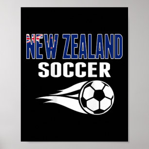 Nieuw-Zeeland Voetbalfans Jersey Steun Nieuw-Zeela Poster