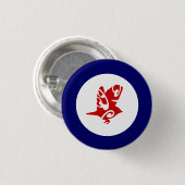 NIEUW-ZEELAND vogels Tauhou Silvereye Ronde Button 3,2 Cm (Voorkant /achterkant)