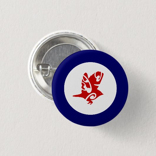 NIEUW-ZEELAND vogels Tauhou Silvereye Ronde Button 3,2 Cm (Voorkant /achterkant)