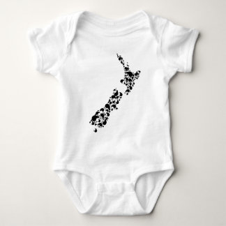 NIEUW-ZEELAND - vol kiwi's - zwart Romper