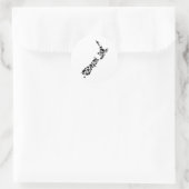 NIEUW-ZEELAND - vol kiwi's - zwart Ronde Sticker (Tas)