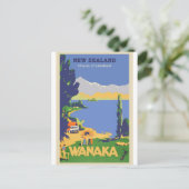 Nieuw-Zeeland Wanaka Vintage Travel Briefkaart (Staand voorkant)