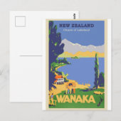 Nieuw-Zeeland Wanaka Vintage Travel Briefkaart (Voorkant / Achterkant)