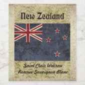 Nieuw-Zeeland Wijnlabel Wijn Etiket (Enkel label)