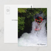 Nieuw-Zeeland, wildwater-Rafting / vakantie Briefkaart (Voorkant / Achterkant)