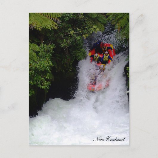 Nieuw-Zeeland, wildwater-Rafting / vakantie Briefkaart (Voorkant)