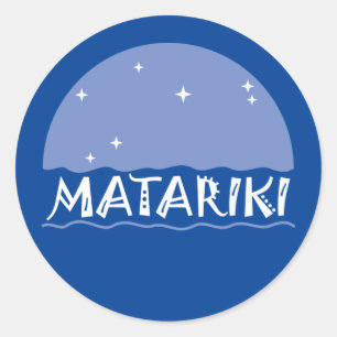 Nieuw-Zeeland Zeven zussen Maori MATARIKI 1a Ronde Sticker