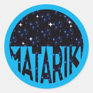Nieuw-Zeeland Zeven zussen Maori MATARIKI 2b Ronde Sticker