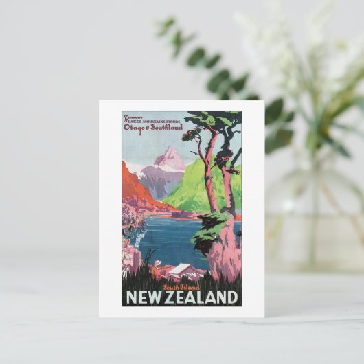 Nieuw-Zeeland Zuid-eiland Briefkaart (Staand voorkant)