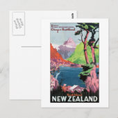 Nieuw-Zeeland Zuid-eiland Briefkaart (Voorkant / Achterkant)