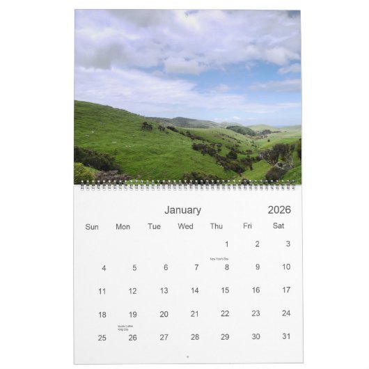 Nieuw-Zeeland Zuid-eiland fotografie kalender (Jan 2026)