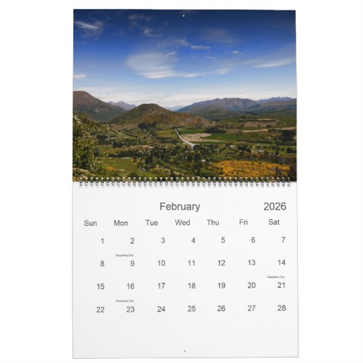 Nieuw-Zeeland Zuid-eiland fotografie kalender (Feb 2026)