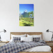 Nieuw-Zeeland, Zuid-eiland, Miter Peak, Canvas Afdruk (Insitu (Slaapkamer))