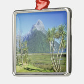 Nieuw-Zeeland, Zuid-eiland, Miter Peak, Metalen Ornament (Links)