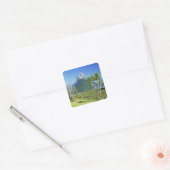 Nieuw-Zeeland, Zuid-eiland, Miter Peak, Vierkante Sticker (Envelop)