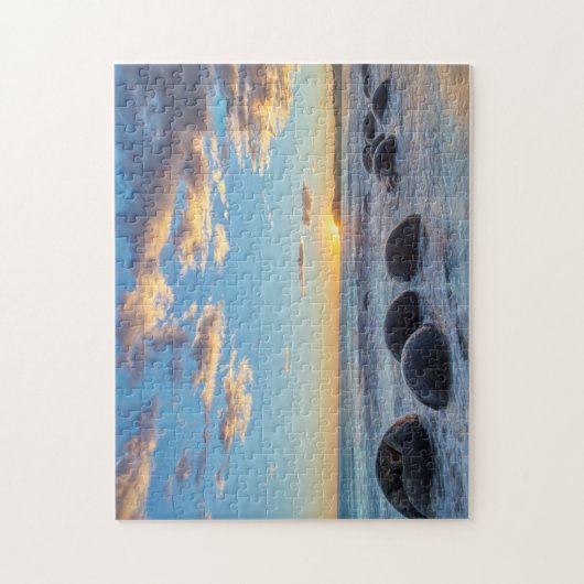 Nieuw-Zeeland, Zuid-eiland, Moeraki Boulders Legpuzzel (Verticaal)
