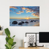 Nieuw-Zeeland, Zuid-eiland, Moeraki Boulders Poster (Thuiskantoor)