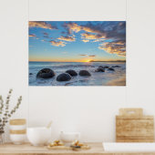 Nieuw-Zeeland, Zuid-eiland, Moeraki Boulders Poster (Keuken)