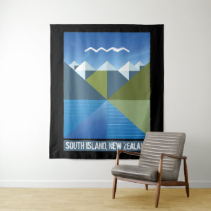 NIEUW ZEELAND - ZUID - ISLAND - TAPESTRY WANDKLEED