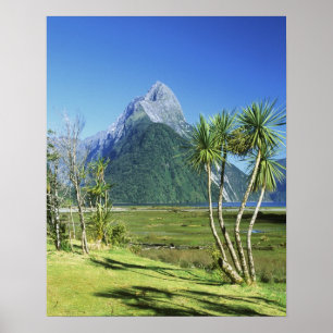 Nieuw-Zeeland, Zuidereiland, Mitre Peak, Poster