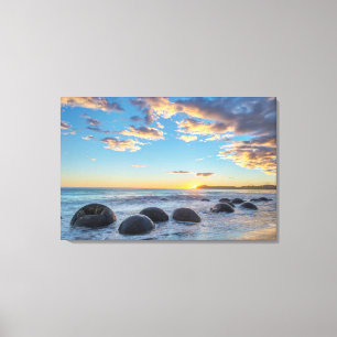 Nieuw-Zeeland, Zuidereiland, Moeraki-bollen Canvas Afdruk