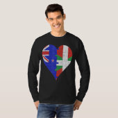 Nieuw-Zeelander Baskisch Vlag Hart T-shirt (Voorkant volledig)