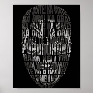 Nieuw-Zeelander haka gezang haka dans Nieuw-Zeelan Poster