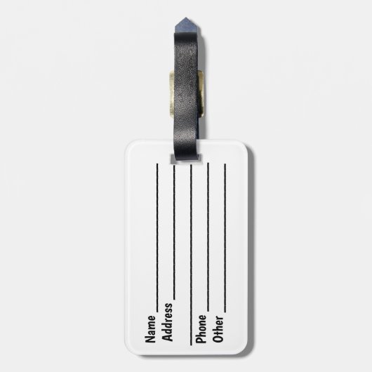 Nieuw-Zeelands Bagagelabel (Achterkant verticaal)