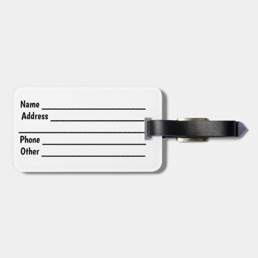 Nieuw-Zeelands Bagagelabel (Achterkant horizontaal)