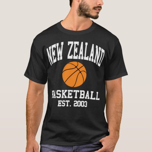 Nieuw-Zeelands basketbal T-shirt (Voorkant)