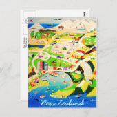 Nieuw-Zeelands  briefkaart (Voorkant / Achterkant)