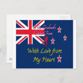 Nieuw-Zeelands cricketteam houdt van mijn hartkuns Briefkaart (Voorkant / Achterkant)