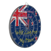 Nieuw-Zeelands cricketteam: liefde uit mijn hart Dartbord (Voorkant Links)