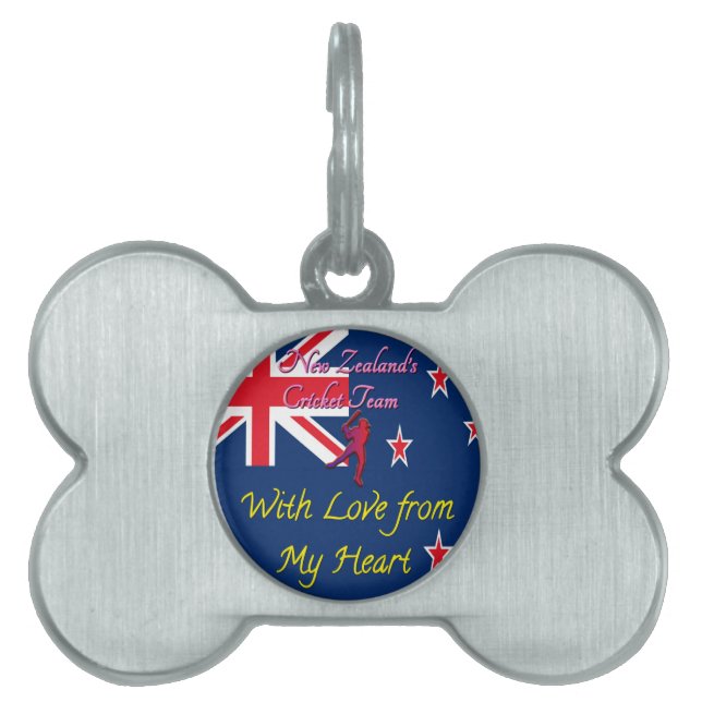 Nieuw-Zeelands cricketteam: liefde uit mijn hart Huisdieren Naamplaatje (voorkant)