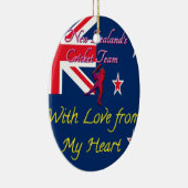 Nieuw-Zeelands cricketteam: liefde uit mijn hart Keramisch Ornament (Rechts)