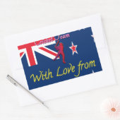 Nieuw-Zeelands cricketteam: liefde uit mijn hart Rechthoekige Sticker (Envelop)
