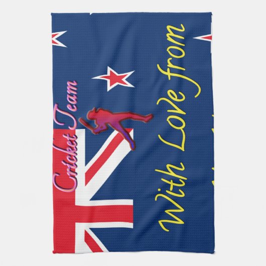 Nieuw-Zeelands cricketteam: liefde uit mijn hart Theedoek (Verticaal)