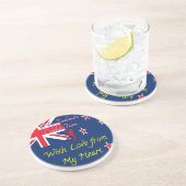 Nieuw-Zeelands cricketteam: liefde uit mijn hart Zandsteen Onderzetter (Zijkant)